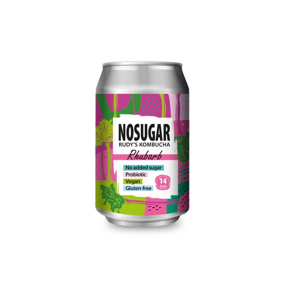 Rudy’s Kombucha - NOSUGAR - Rhubarb