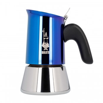 Bialetti New Venus 2 cups - stainless steel mocha teapot - blue