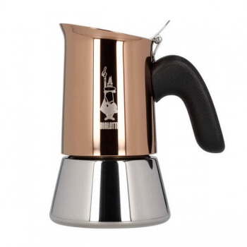 Bialetti New Venus 2 cups - stainless steel mocha teapot - copper