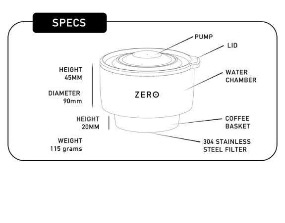 Cafetera Portatil Trinity Zero Coffee Press