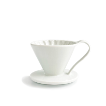 Cafec Arita Ware Flower dripper 4 - white