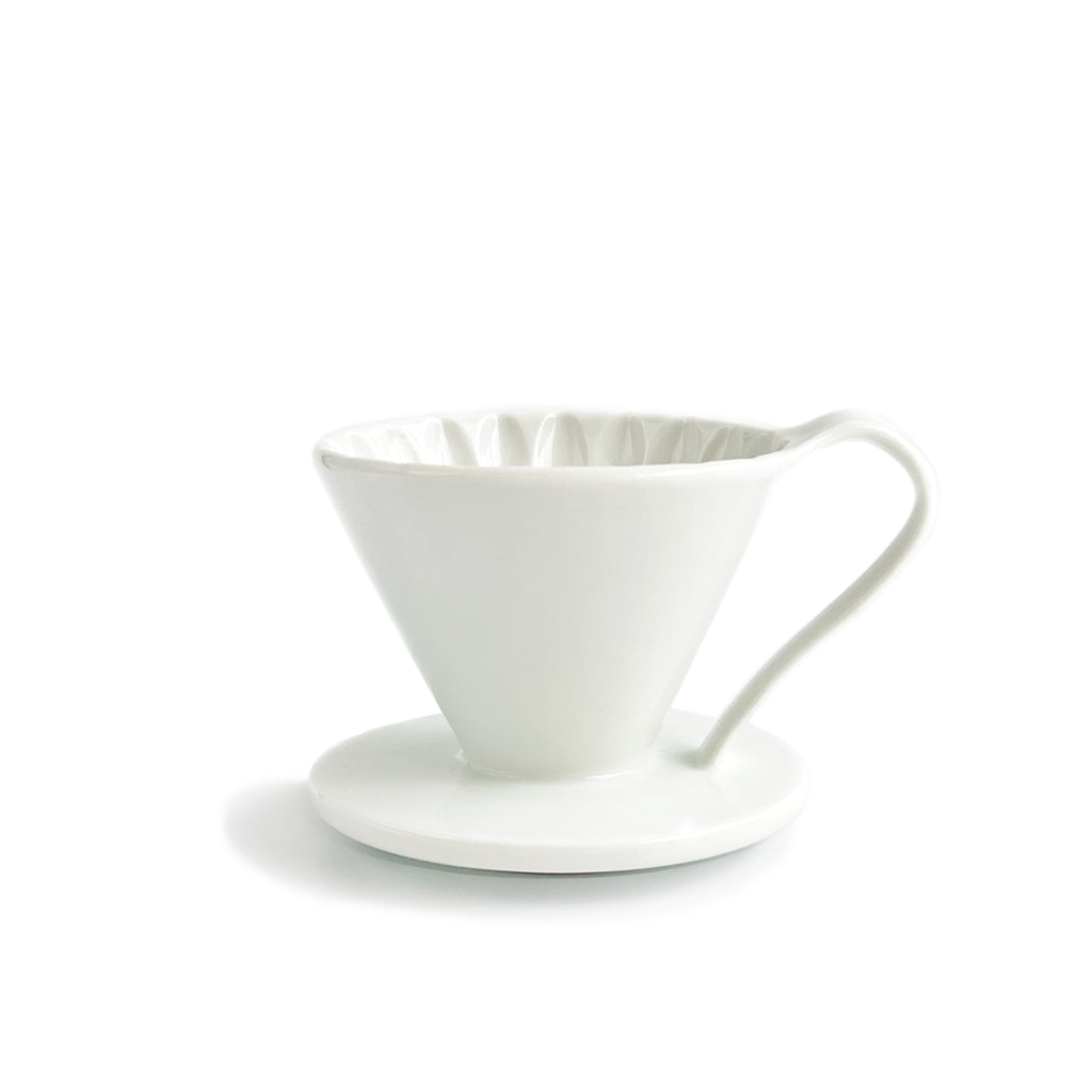 Cafec Arita Ware Flower dripper 4 - white