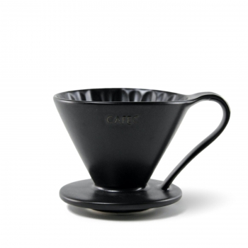 Cafec Arita Ware Flower dripper 4 - matte black