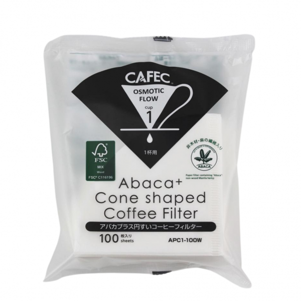 Cafec Abaca+ Paper filters size 1 - 100 pcs