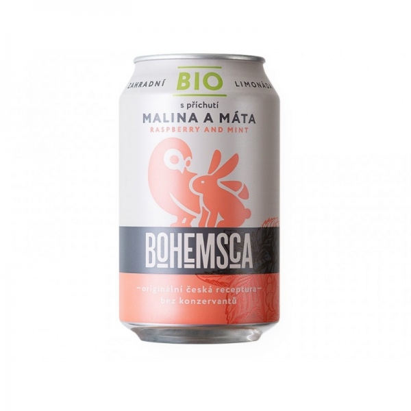 Bohemsca BIO Garden lemonade - 330ml - raspberry and mint