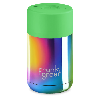 Frank Green Ceramic 295 ml stainless - chrome rainbow / neon green