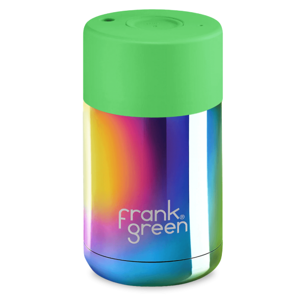 Frank Green Ceramic 295 ml stainless - chrome rainbow / neon green