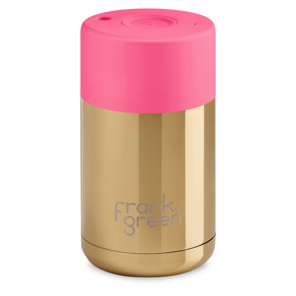 Frank Green Ceramic 295 ml stainless - chrome gold / neon pink