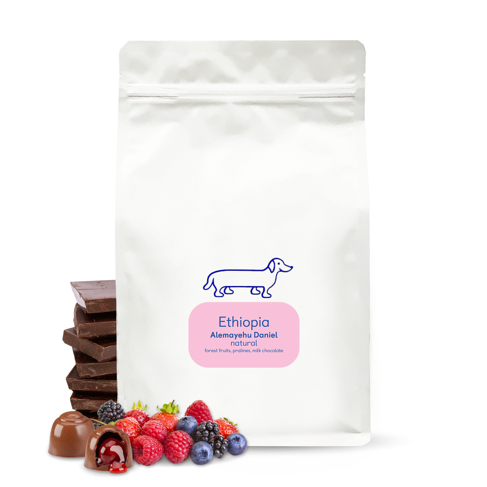 Specialty coffee The naughty dog Ethiopia ALEMAYEHU DANIEL - 1000g