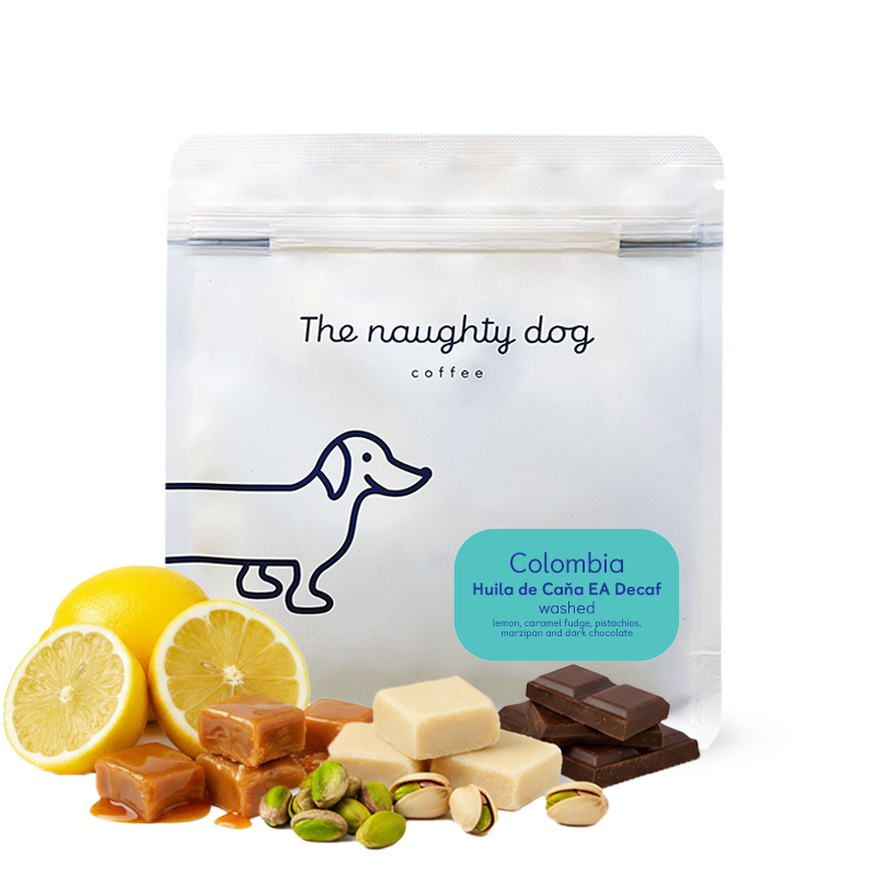 Specialty coffee The naughty dog Colombia HUILA DE CAŇA EA DECAF - decaffeinated