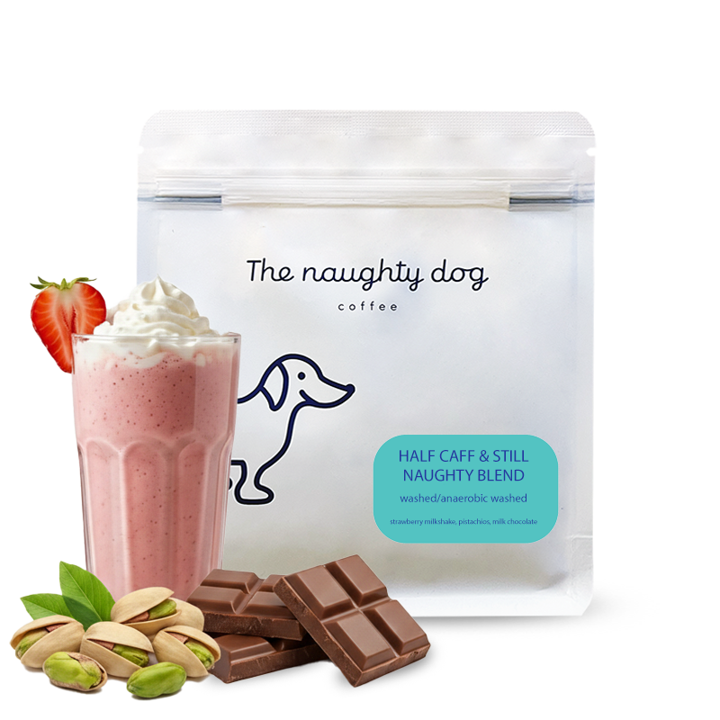 Specialty coffee The naughty dog HALF CAFF & STILL NAUGHTY blend