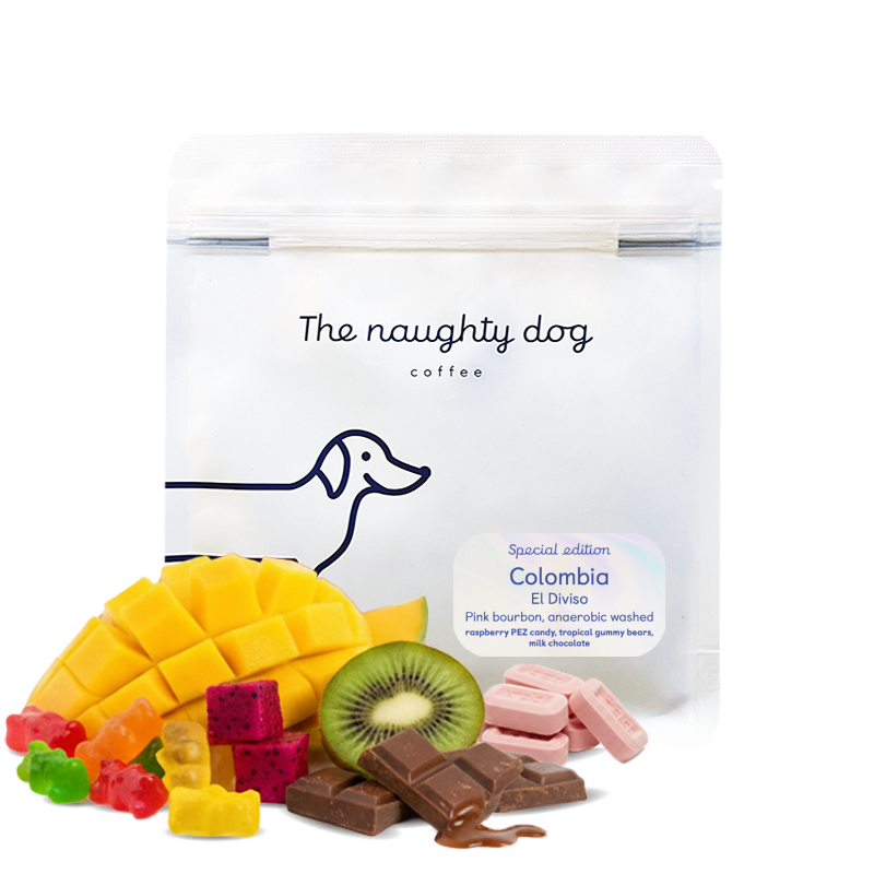 Specialty coffee The naughty dog Colombia EL DIVISO DECAF - special edition