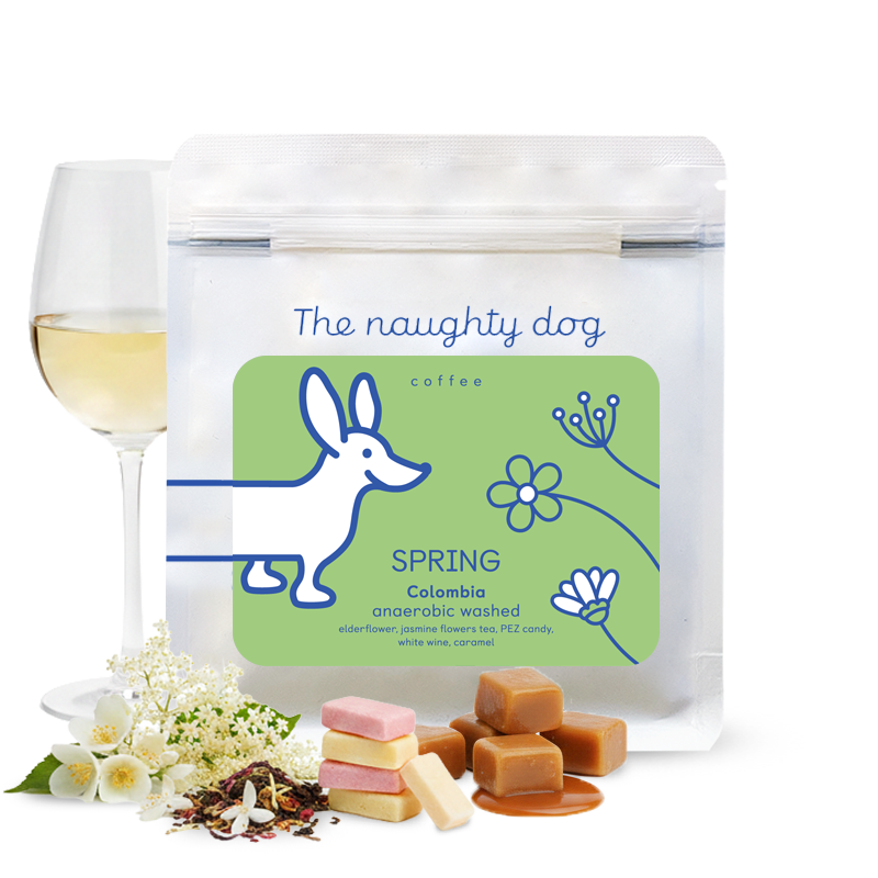 Specialty coffee The naughty dog Colombia SPRING COFFEE - limited edition spring blend