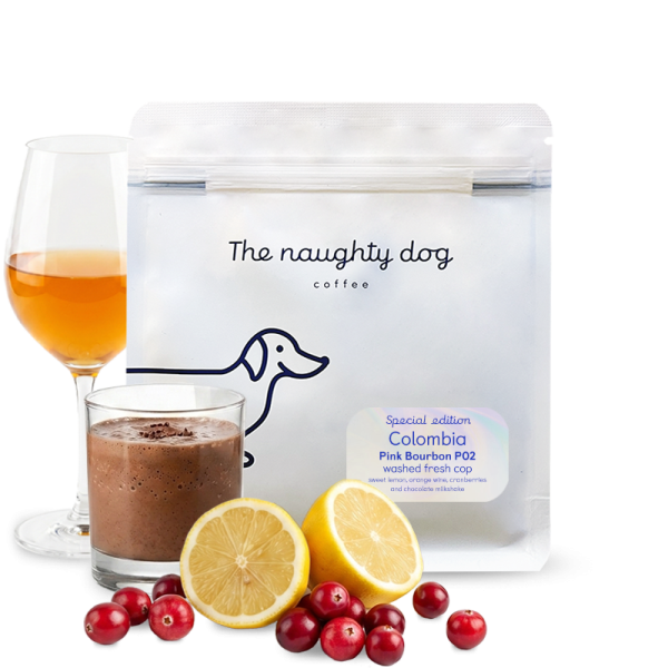 Specialty coffee The naughty dog Colombia PINK BOURBON P02