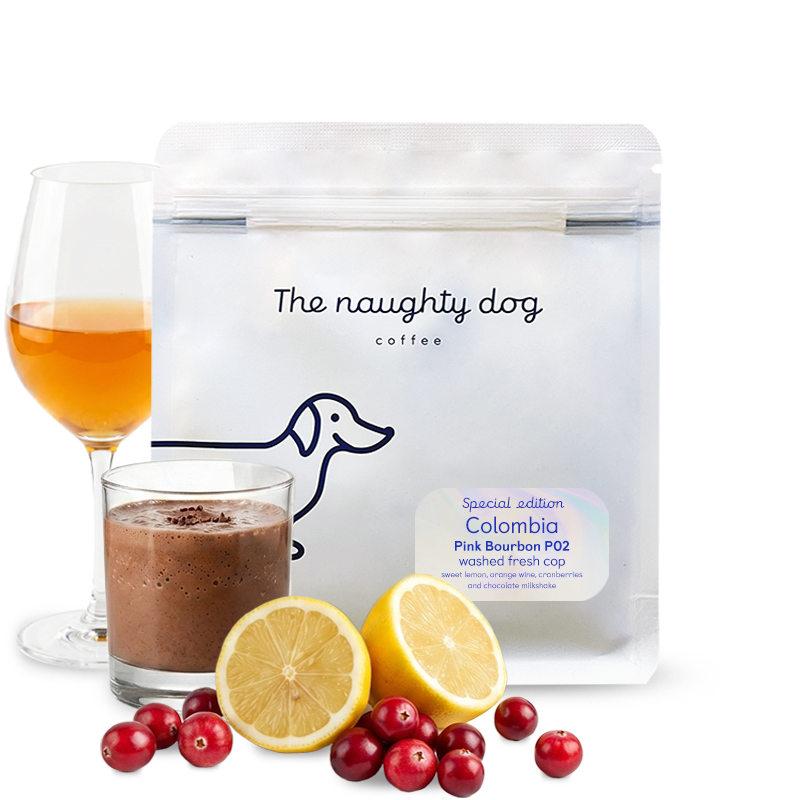 Specialty coffee The naughty dog Colombia PINK BOURBON P02