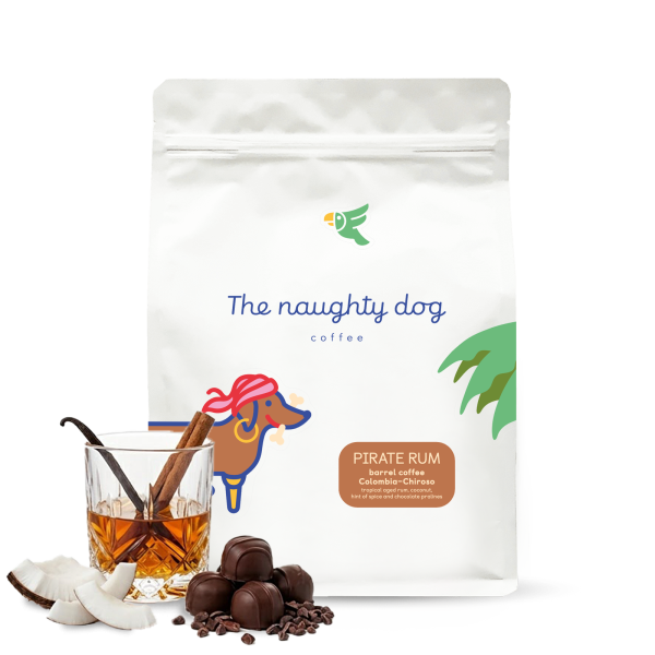 Specialty coffee The naughty dog GIRL PIRATE Rum #2 - Barrel Coffee - 1,000 g