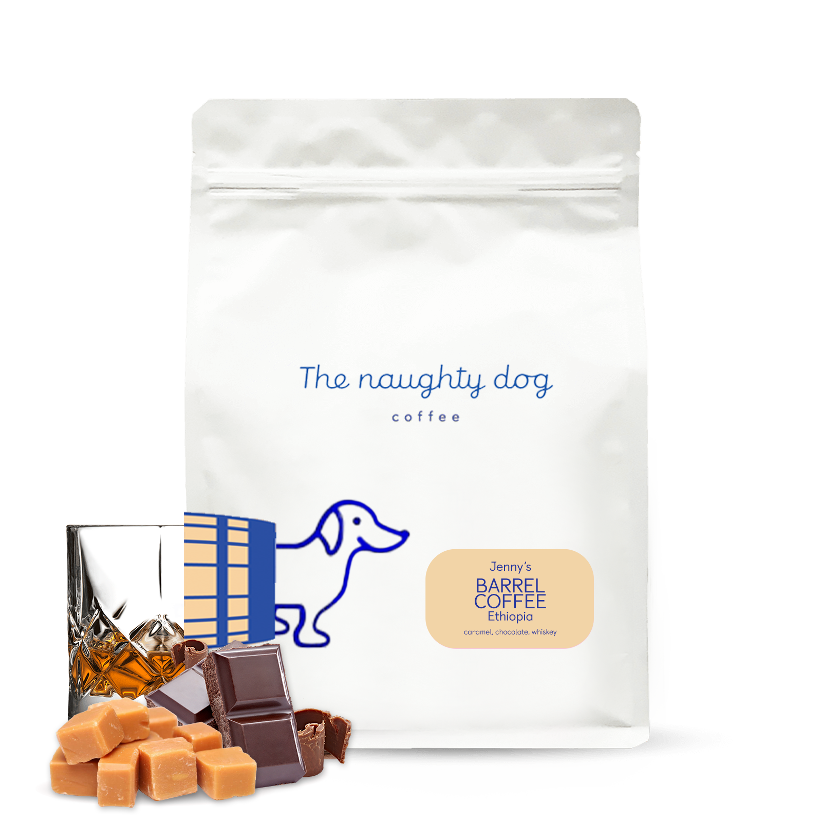 Specialty coffee The naughty dog Ethiopia Jenny's BARREL COFFEE - 1000g