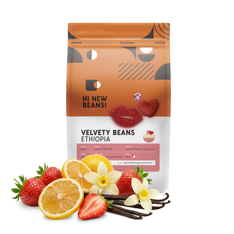 Specialty coffee Hi New Beans! Ethiopia VELVETY BEANS - Valentine's Day Limited Edition
