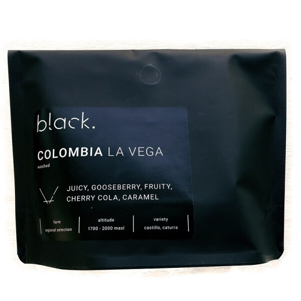 Specialty coffee black. Kolumbie LA VEGA