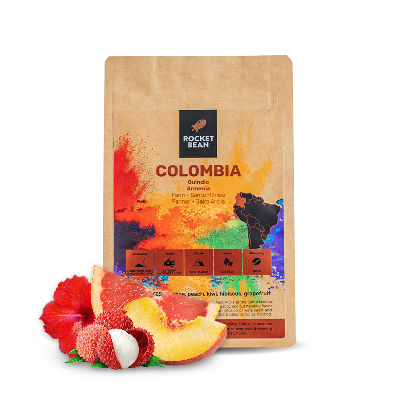 Specialty coffee Rocket Bean Roastery Colombia SANTA MONICA - lychee infusion