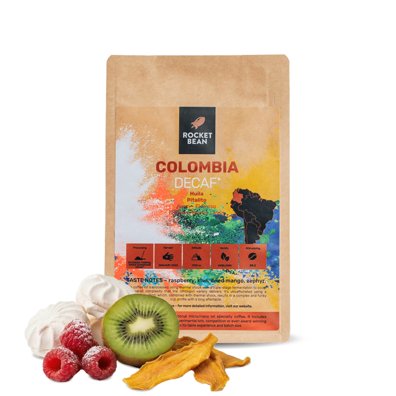 Specialty coffee Rocket Bean Roastery Colombia NESTOR LASSO OMBLIGON DECAF - decaffeinated
