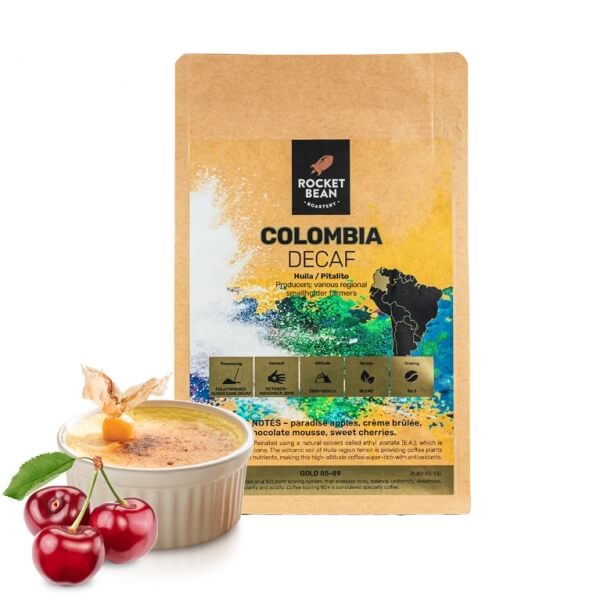 Specialty coffee Rocket Bean Roastery Kolumbie HUILA - bezkofeinová 