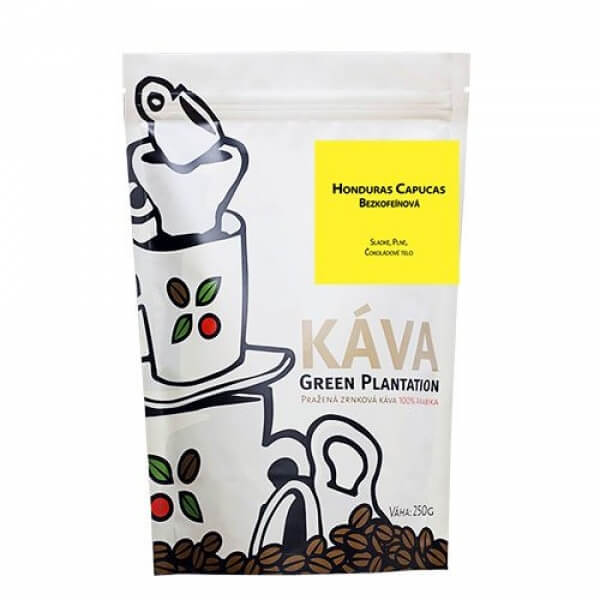 Specialty coffee Green Plantation Honduras Capucas - Bezkofeínová Káva  (decaf)