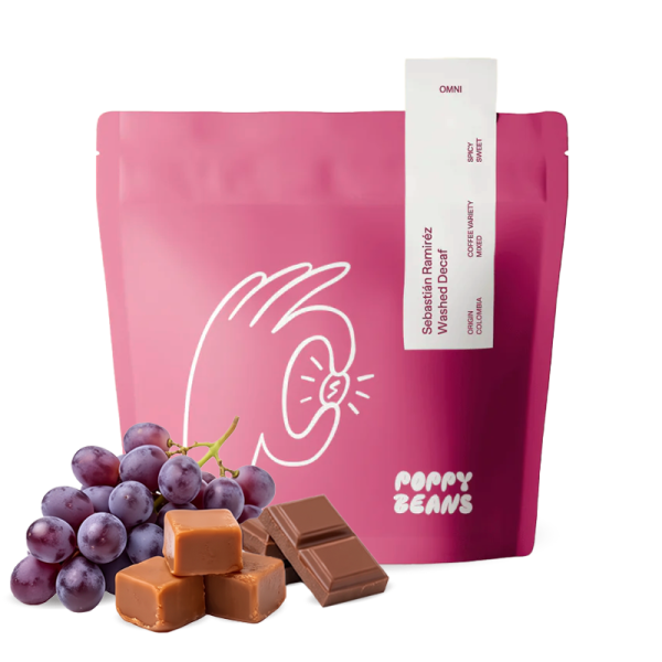 Specialty coffee Poppy Beans Colombia SEBASTIÁN RAMÍREZ DECAF - decaffeinated