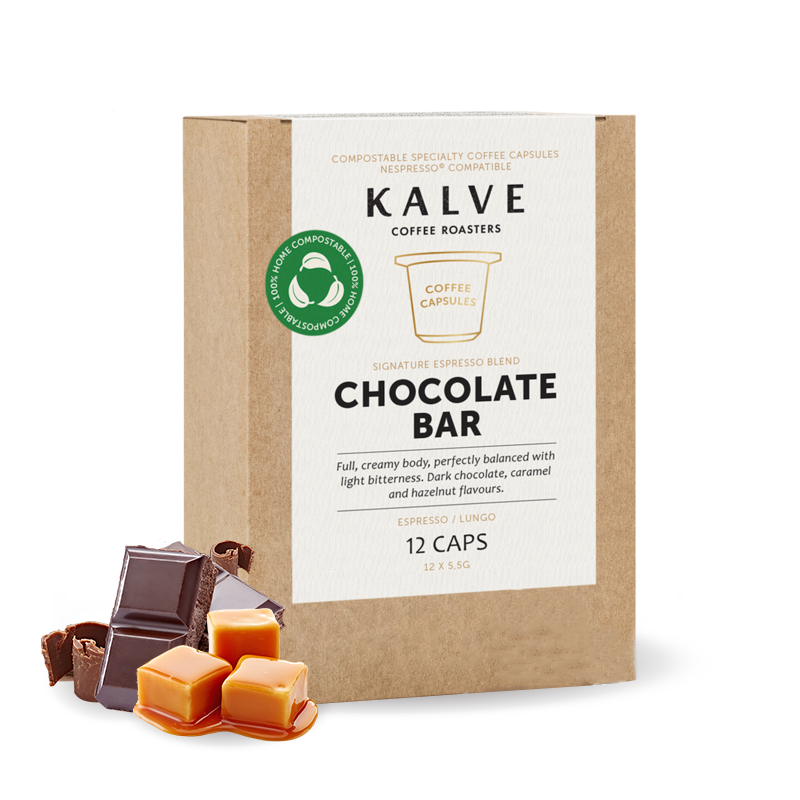 Specialty coffee Kalve Coffee Roasters CHOCOLATE BAR ESPRESSO blend - capsules 12 ks/bal