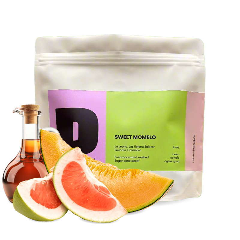 Specialty coffee D stands for decaf Colombia SWEET MOMELO - decaffeinated