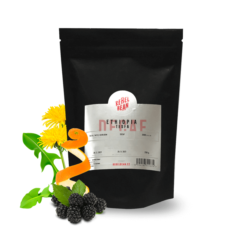 Specialty coffee Rebelbean Etiopie TESFA - bezkofeinová